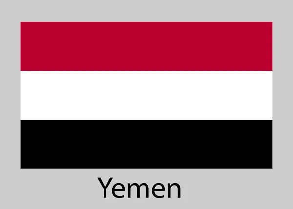 Flaga Jemenu. Ilustracja wektorowa. — Wektor stockowy