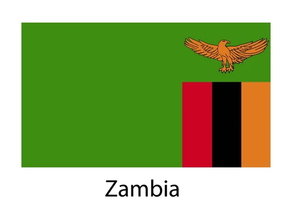 Bandera de ZAMBIA. Ilustración vectorial . — Vector de stock