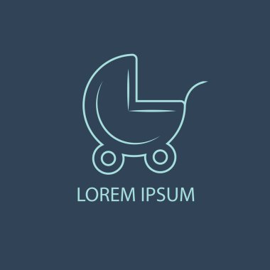 Çocuk arabası simgesi mavi