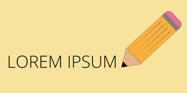 Sarı arkaplanda kalem simgesi