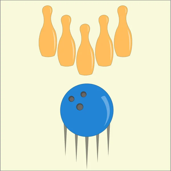 Bowlingklot ikoner set — Stock vektor