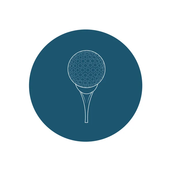 Ícone de bola de golfe — Vetor de Stock