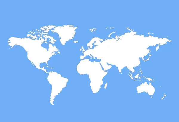 Carte du monde blanc — Image vectorielle