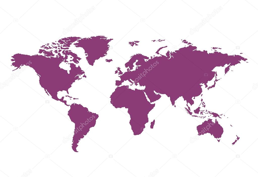 World map purple