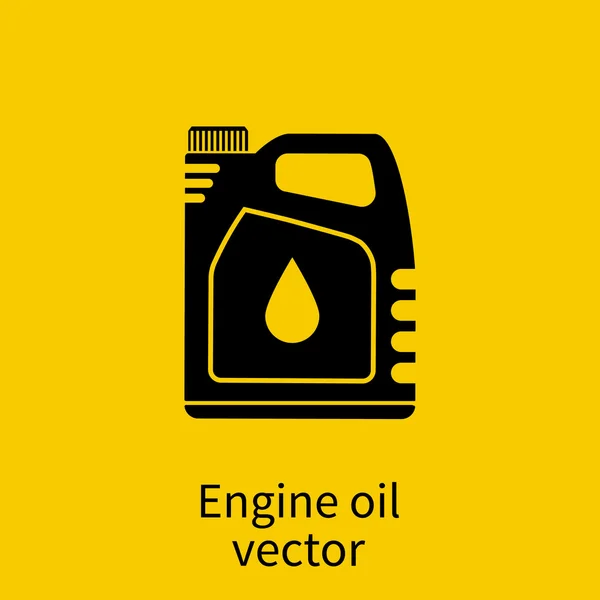 Óleo de motor. Latas de ícones de óleo de motor. Ícone de silhueta . —  Vetores de Stock