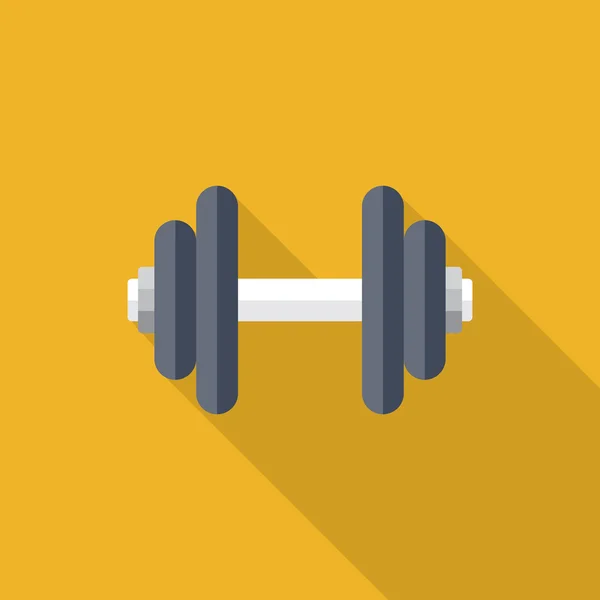 Dumbbell icon, flat — Stock Vector