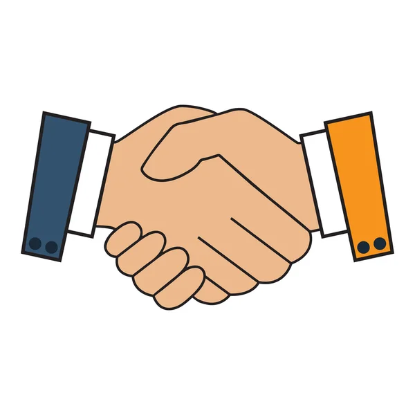 Handshake vector icono — Vector de stock