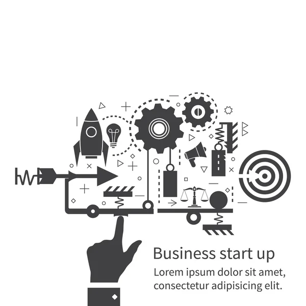 Iniciar un nuevo proyecto empresarial — Archivo Imágenes Vectoriales