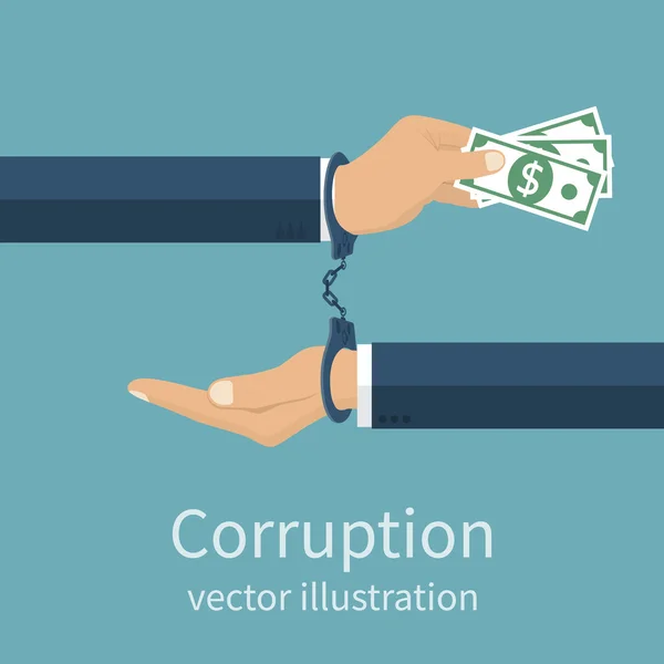 Ícone vetor de corrupção — Vetor de Stock
