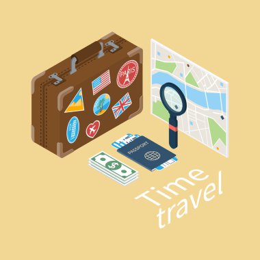 İzometrik tatil vektör, çelme takmak