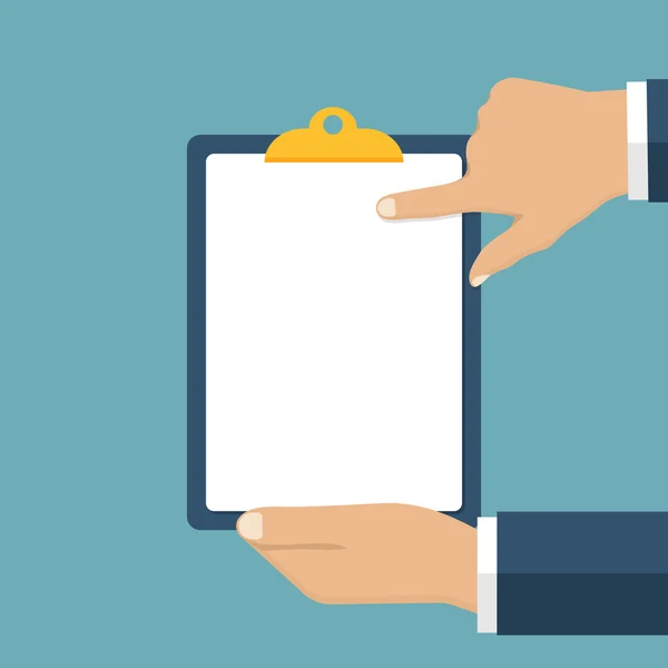 Eller iş adamı boş Pano