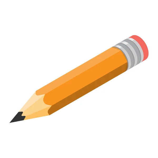 Pencil isometric icon vector. — Stock Vector