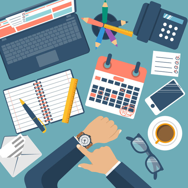 Дидлайн концепция, плоский дизайн, вектор
.