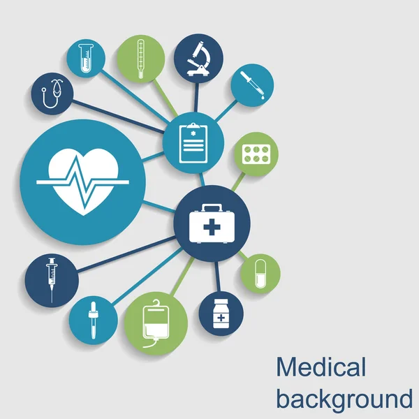 Antecedentes del concepto médico — Archivo Imágenes Vectoriales