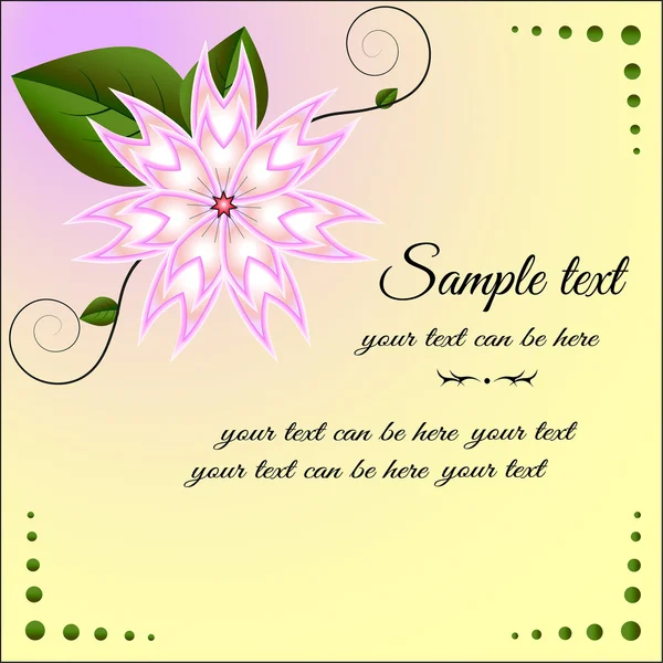 Květina s růžovými okvětními lístky — Stockový vektor