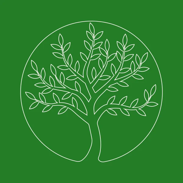 Logo-Linienbaum — Stockvektor