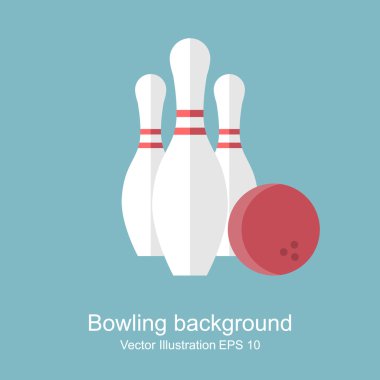 Bowling and ball clipart