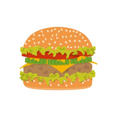 Hamburger simgesi. Vektör