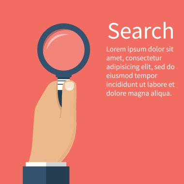 İş adamı elinde büyüteç tutuyor.