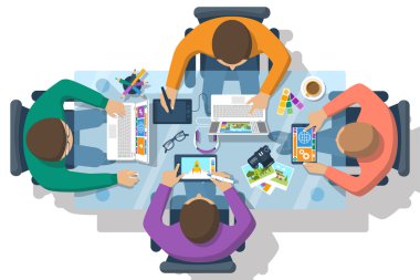 Web tasarım ekibi vektör