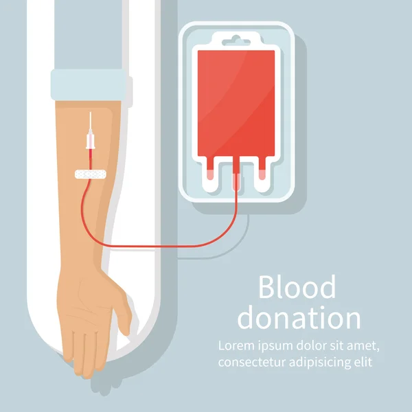 Blod donation vektor — Stock vektor