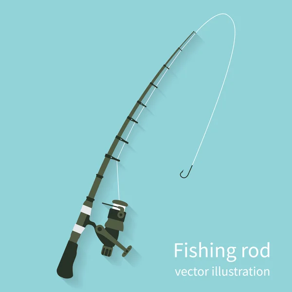 Рыболовный стержень, вектор — стоковый вектор