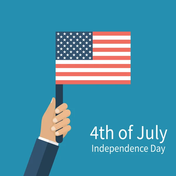 El ele tutuşan Amerikan bayrağı 