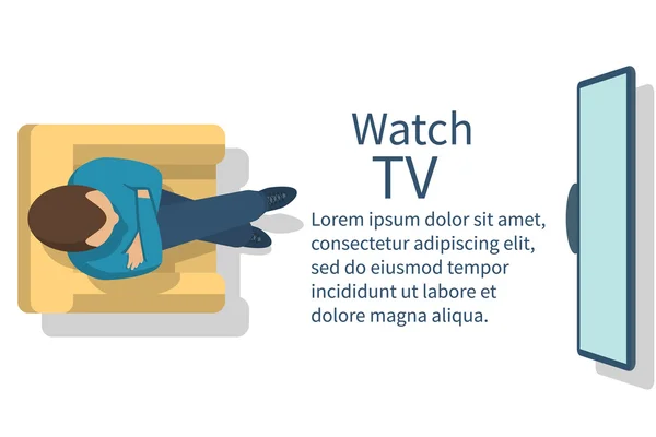 Watch TV vector — Stock Vector