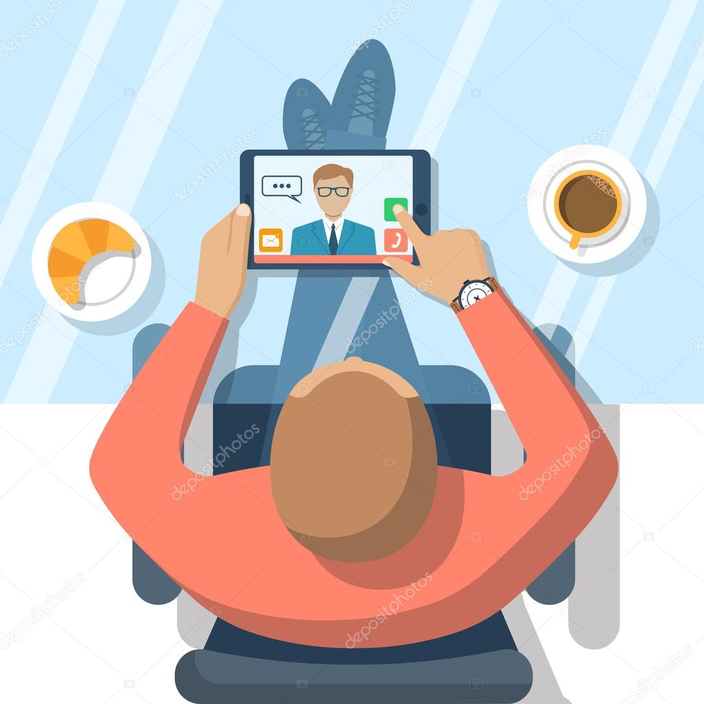 Видеочат. Векторное Изображение ©threecvet.Gmail.Com 112342426