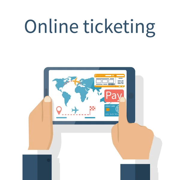 Tickets online vector — Stockvector