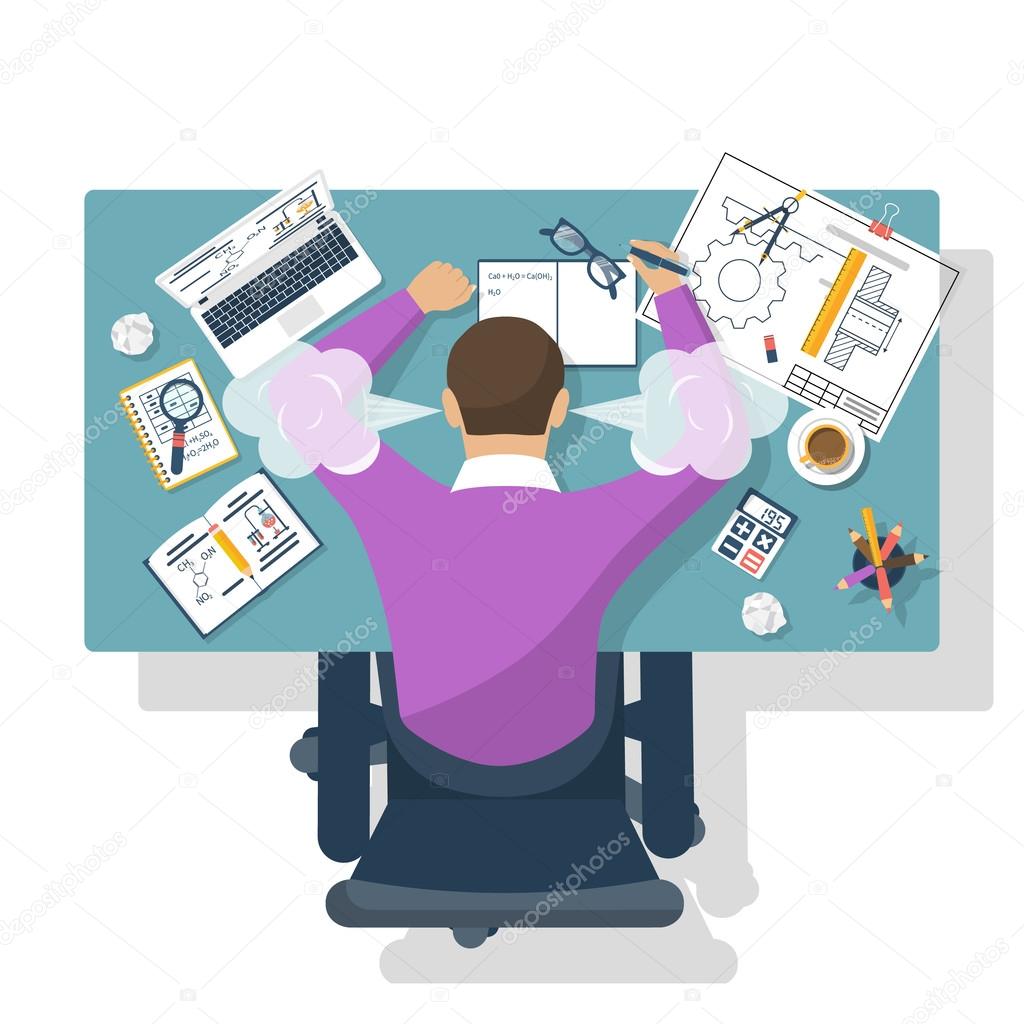 Student stress vector — Stock Vector © threecvet.gmail.com #113273932