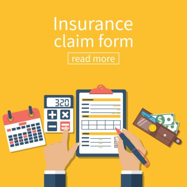 Insurance claim form clipart