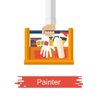 Ressam holding araç kutusu
