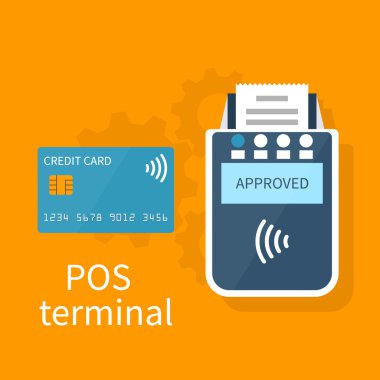 POS terminal vektör