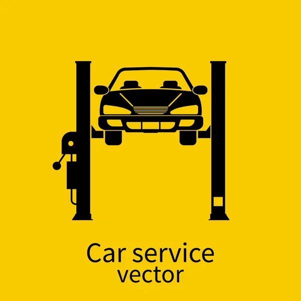Araba üzerinde bir Asansör, vektör — Stok Vektör