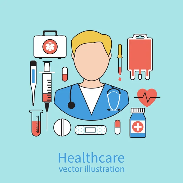 Icono médico vector — Vector de stock