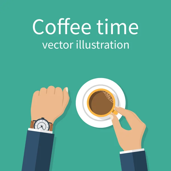 Kaffeezeit-Vektor — Stockvektor