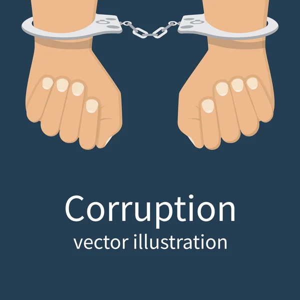 Ícone vetor de corrupção — Vetor de Stock