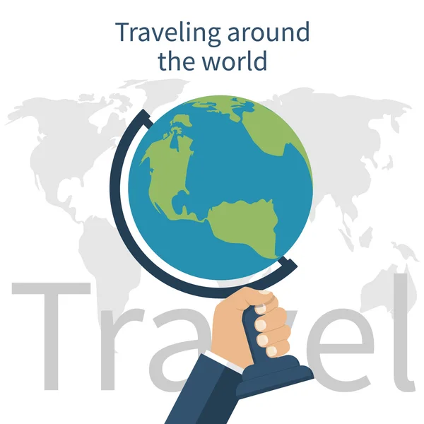 Traveling around the world — Stock Vector