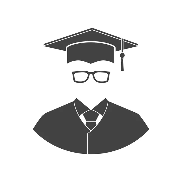 Icono del estudiante aislado — Vector de stock