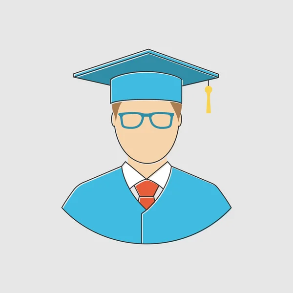 Graduado estudiante vector — Vector de stock