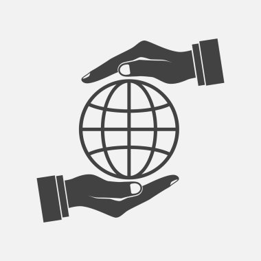 Ellerin simgesinde Küre.