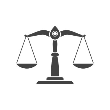 Justice scales, vector clipart
