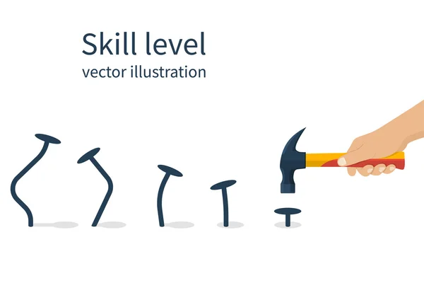 Skill level koncept. — Stock vektor