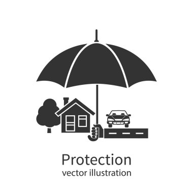 Concept of security of property clipart