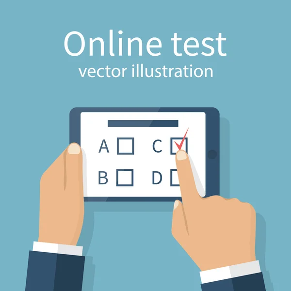 Online teszt-vektor — Stock Vector