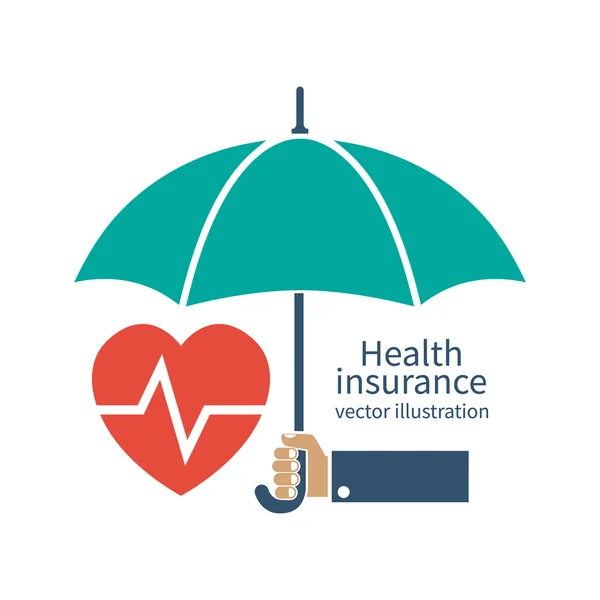 Ikon siluet asuransi kesehatan - Stok Vektor