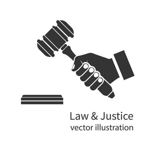 Kezében a bírák marok ikon. — Stock Vector