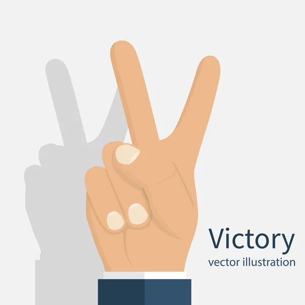 Victoire symbolique. Signe de paix — Image vectorielle