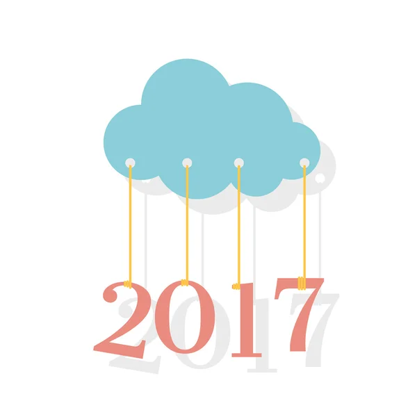 2017 Neujahr, Vektor — Stockvektor